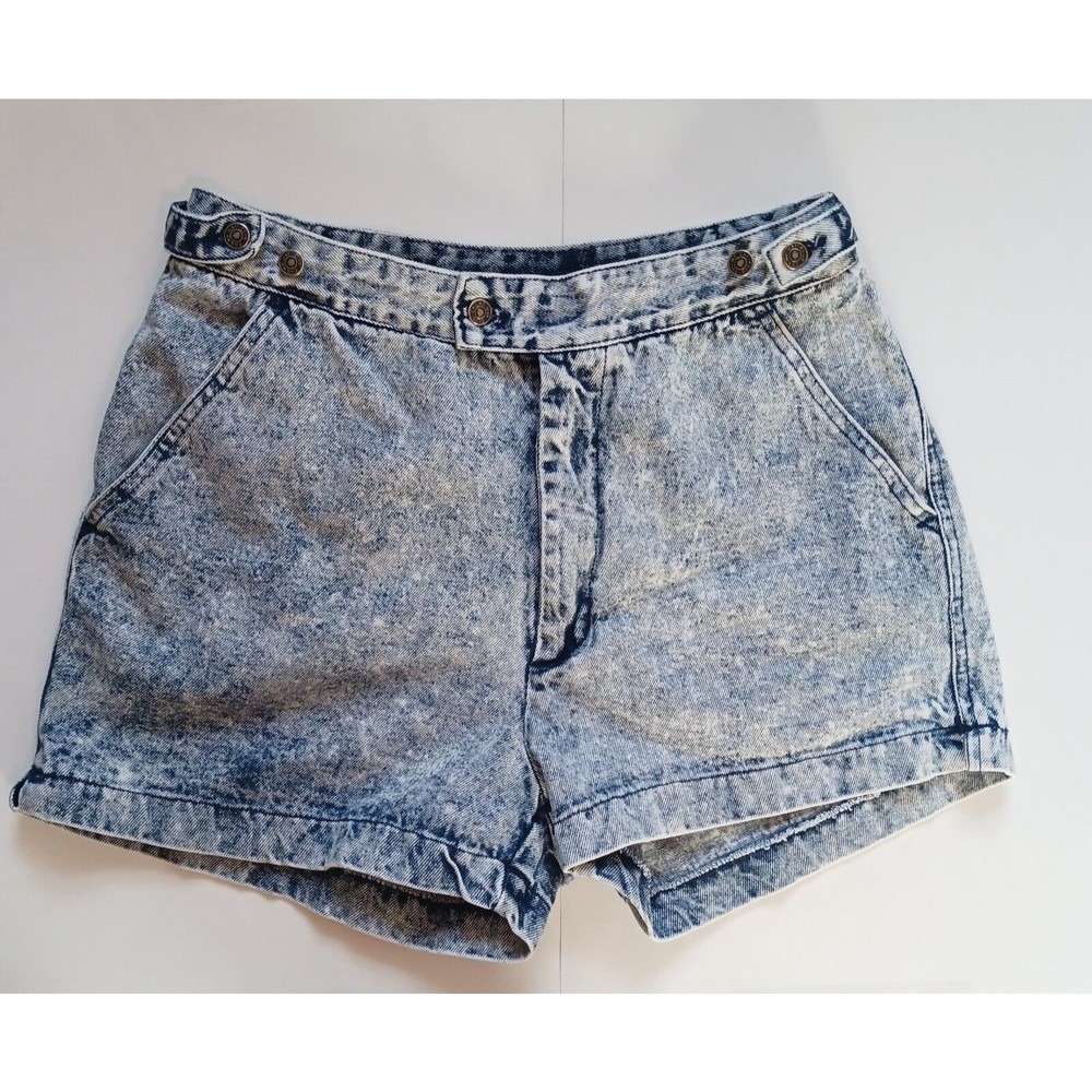 VTG Club Champ Shorts Women's Size 28" Acid Wash High Rise Shorts 80s, 90s